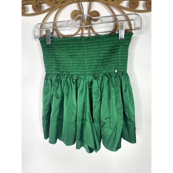Natural Life Daisy Skort satin emerald green S - Picture 3 of 5
